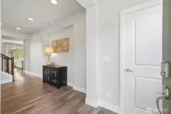 warm and inviting entry into this gorgeous home