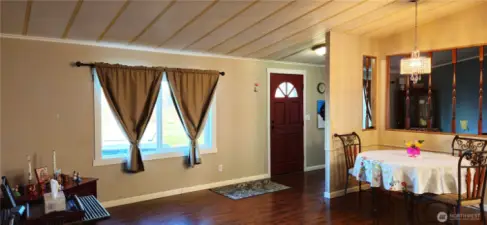 Door to covered patio. Large living areas!