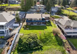 Spacious yard with fencing.