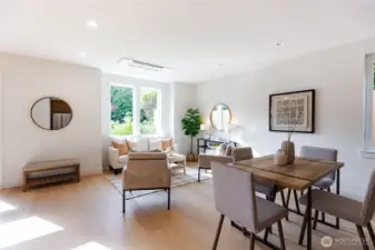 Living/Dining room with tons of natural light
