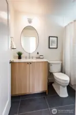 Second floor full bath with custom tile work