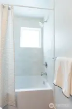 Second floor bath tub and shower