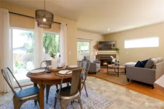 Cozy and welcoming! You'll enjoy the flexibility of the main floor layout provides and all the natural light from the plentiful windows this end unit offers.