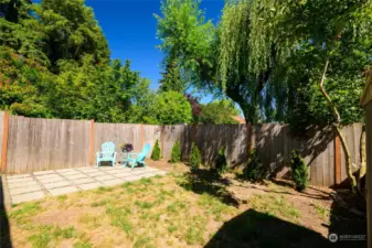 The fully fenced, back yard provides another tranquil space to relax or entertain.