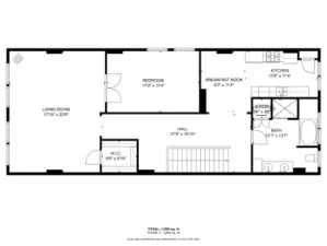 Your floor plan with room measurements.