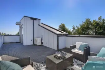 Roof top entertaining space with plumbed water and gas for BBQ.