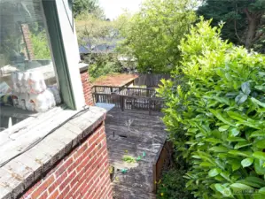 View towards backyard of house.