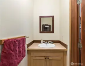 half bath off laundry room