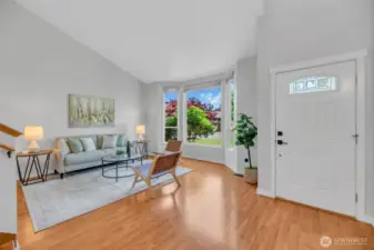 Large windows let in great natural light.
