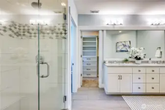 The primary bathroom.