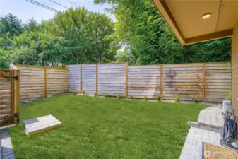 Fenced front yard