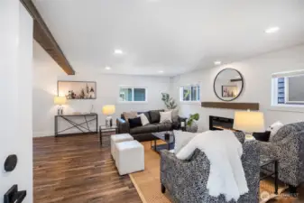 Main floor entryway into the living room