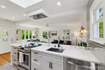 Open floor plan with lots of natural lighting
