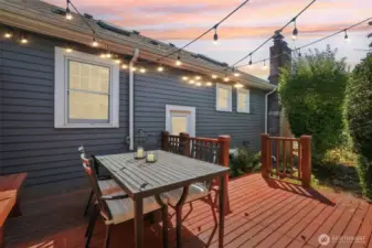 Relax and entertain on the private back porch