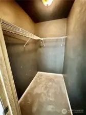 View of the walk-in closet.