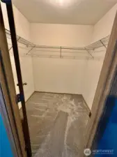 View of the walk-in closet.