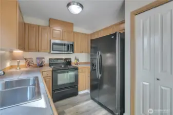 Plenty of cabinet space plus a pantry.
