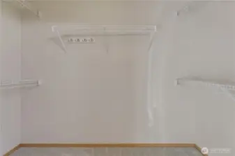 Huge primary closet.