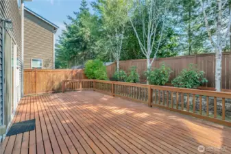 Huge deck perfect for relaxing or entertaining.