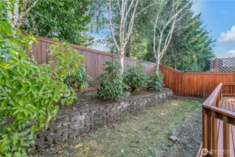 Trees for privacy and birds.