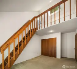 bedroom 3 upstairs w/ balcony