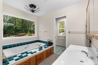 Jetted tub Main Bathroom