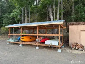 kayak storage at private boat launch