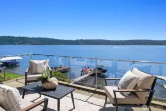 Deck off great room.