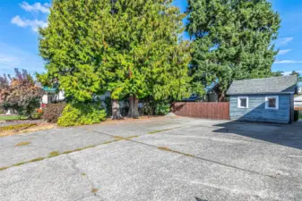 Part of the lot was used as a parking area.