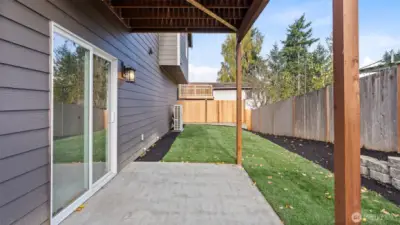 Covered patio off of flex/bonus room