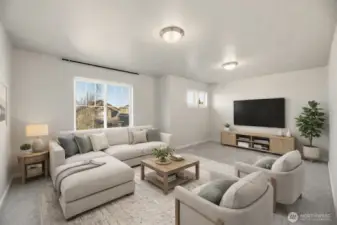 upstairs loft DIGITALLY STAGED