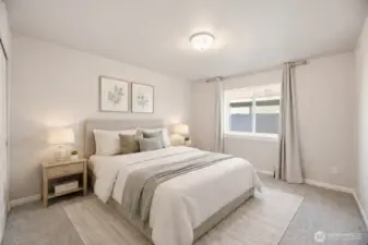 Bed #2 upstairs DIGITALLY STAGED