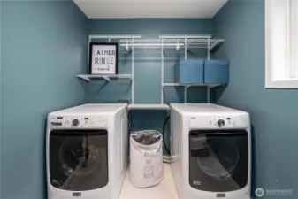 Spacious laundry room.