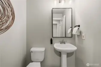 Half bath on main floor.