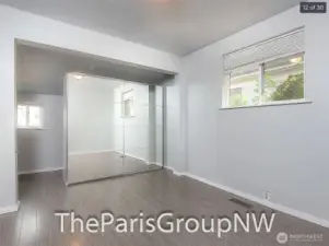 Bedroom on the main with bathroom attached.