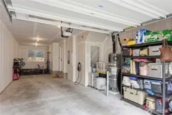 Oversized 2 car garage with storage