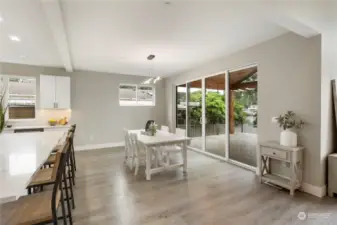 Large dining area with access to outdoor living space