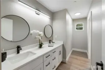 Beautiful 3/4 bathroom upstairs