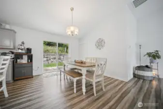 Slider off dining area is perfect for stepping out  to barbeque!