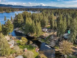 Paddle, float or boat to the entrance of Lake  Sawyer for all the lake activities you can  imagine!