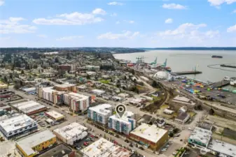 Blocks from the water front.