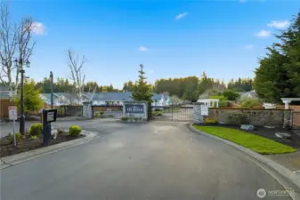 Gated entrance to the neighborhood