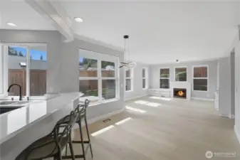 Flowing open floor plan