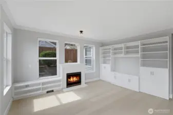 Great room with built ins