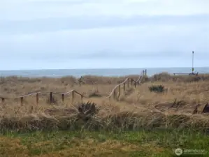 View from the deck and main living areas. Follow the fence to the beach access.