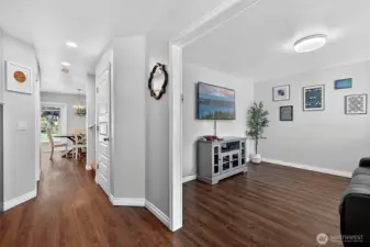 Den/Bonus Room To The Right With Hallway That Leads To The Great Room/Kitchen.