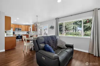 Great Room Looking At Dining Area And Remodeled Kitchen.