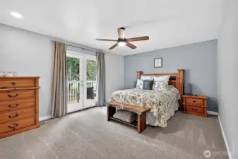 Master Bedroom With French Doors That Lead To Master Private Balcony With View Of The Golf Course.