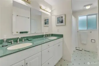 Full Bath with Double Sinks and tub/Shower