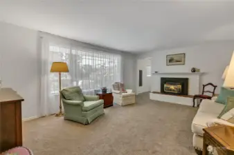 Formal Living Room with Gas Fireplace